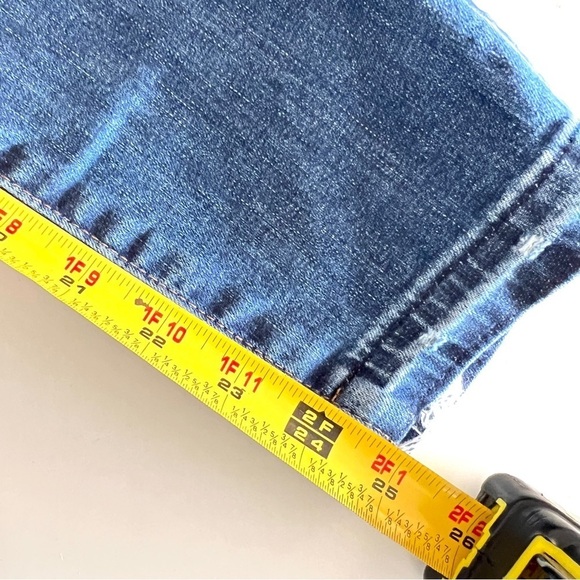 Madewell 10” High Rise Skinny Jeans Size 30 Button Fly Raw Hem Medium Wash Blue - Picture 14 of 14